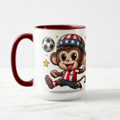 Schattigee Happy Monkey Voetballer Mok (Links)