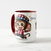 Schattigee Happy Monkey Voetballer Mok (Voorkant links)