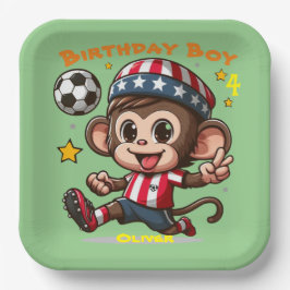  Schattigee Happy Monkey Voetballer Papieren Bordje