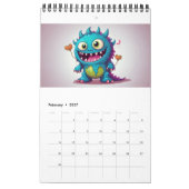 Schattigee Happy Monster Kalender 2024 (Feb 2027)