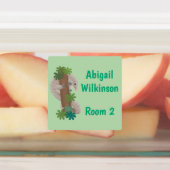 Schattigee Happy Pangolin Anteater gepersonaliseer Labels (Aangebracht)