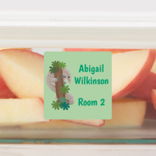 Schattigee Happy Pangolin Anteater gepersonaliseer Labels