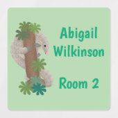 Schattigee Happy Pangolin Anteater gepersonaliseer Labels (Design 1)