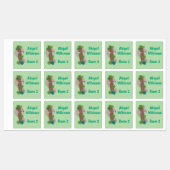 Schattigee Happy Pangolin Anteater gepersonaliseer Labels (Vel)