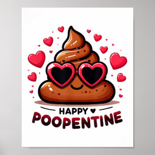Schattigee Happy Poopentine Love Poop Cartoon Vale Poster