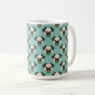 Schattigee Happy Pug Dog met Papillon Koffiemok