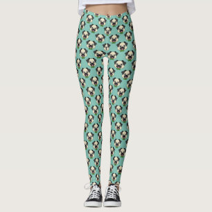 Schattigee Happy Pug Dog met Papillon Leggings