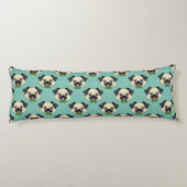 Schattigee Happy Pug Dog met Papillon Lichaamskussen (Achterkant)