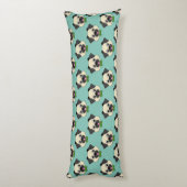 Schattigee Happy Pug Dog met Papillon Lichaamskussen (Achterkant (Verticaal))