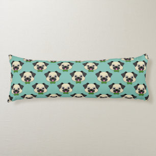 Schattigee Happy Pug Dog met Papillon Lichaamskussen