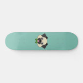 Schattigee Happy Pug Dog met Papillon Persoonlijk Skateboard (Horizontaal)
