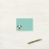 Schattigee Happy Pug Dog met Papillon Post-it® Notes (Op bureau)