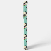 Schattigee Happy Pug Dog met Papillon Samsung Galaxy Hoesje (Linkerkant)