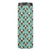 Schattigee Happy Pug Dog met Papillon Thermosbeker (Achterkant)