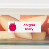 Schattigee Happy Raspberry cartoon gepersonaliseer Labels (Aangebracht)