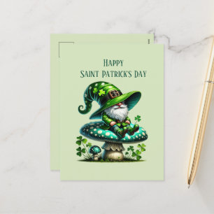 Schattigee Happy Saint Patrick's Day kabouter Feestdagenkaart