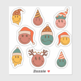 Schattigee Happy Santa Face plakboek briefpapier Sticker