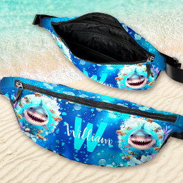 Schattigee Happy Shark Ocean Blue Zomervakantie na Heuptasje
