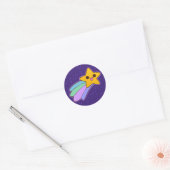 Schattigee Happy Shooting Star Ronde Sticker (Envelop)