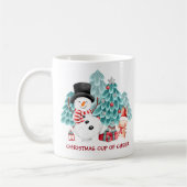 Schattigee Happy Snowman Kerstnaam Koffiemok (Links)