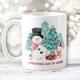 Schattigee Happy Snowman Kerstnaam Koffiemok