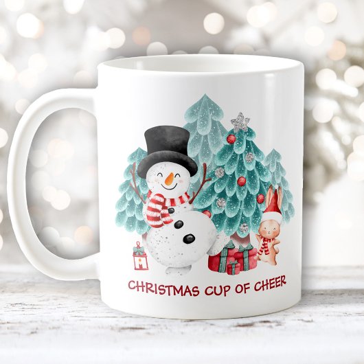Schattigee Happy Snowman Kerstnaam Koffiemok