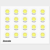 Schattigee Happy Sun Goed gedaan Ronde Sticker (Vel)