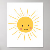 Schattigee Happy Sun Nursery Poster (Voorkant)