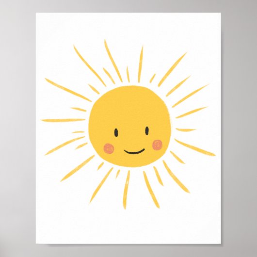 Schattigee Happy Sun Nursery Poster (Voorkant)