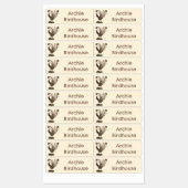 Schattigee Happy Superb Lyrebird cartoon gepersona Labels (Vel)