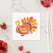 Schattigee Happy Thanksgiving Turkije Bedankt Quot Servet (Insitu)
