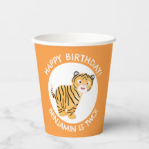Schattigee Happy Tiger Cub gepersonaliseerde carto