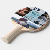 Schattigee Happy Vaderdag Photo Collage Aangepaste Tafeltennisbatje (Voorkant Gekanteld)