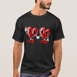 Schattigee Happy Valentine's Day Heart Love Paar T-shirt