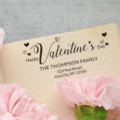 Schattigee Happy Valentines Day Typography Adres Zelfinktende Stempel