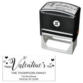 Schattigee Happy Valentines Day Typography Adres Zelfinktende Stempel (In situ)