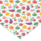 Schattigee Happy Veggies op wit Tafelkleed (Gekanteld)