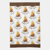 Schattigee Happy Waterverf Stars en koffiebonen Theedoek (Verticaal)