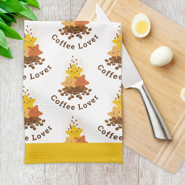 Schattigee Happy Waterverf Stars en koffiebonen Theedoek