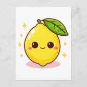 Schattigee Happy Yellow Lemon Briefkaart (Voorkant)