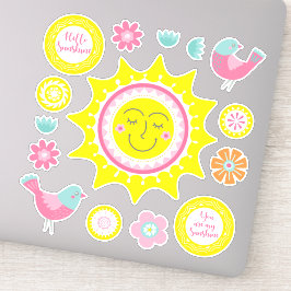 Schattigee Happy Yellow Sunshine Sticker