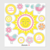Schattigee Happy Yellow Sunshine Sticker (Vel)