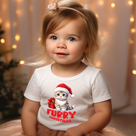 Schattigee harige kerst kinder shirts