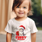 Schattigee harige kerst kinder shirts