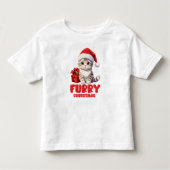 Schattigee harige kerst kinder shirts (Voorkant)