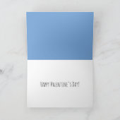 Schattigee Hart Cloud Blue Sky Modern Valentijnsda Kaart (Binnen)