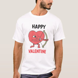 Schattigee Hart Cupido met Pijl en boog Valentijns T-shirt