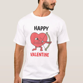 Schattigee Hart Cupido met Pijl en boog Valentijns T-shirt
