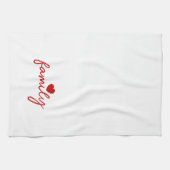 Schattigee Hart Familie Aangepaste Tekst Theedoek (Horizontaal)