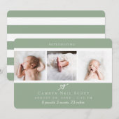 Schattigee Hart Fotostrip Geboorteaankondiging Sag Bedankkaart (Voorkant / Achterkant)